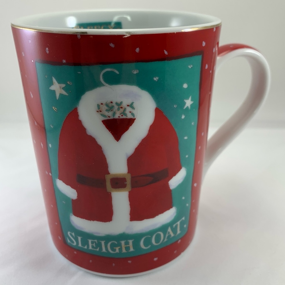 Santa Clothes for Christmas Eve Deliveries Coffee Mug Dept 56 Judith Glover 1999